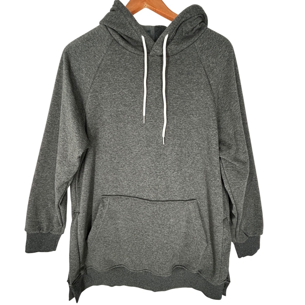 WARMY‎ Gray Hoodie Furry Lined Heavyweight Sweatshirt Women's Size Large NWOT